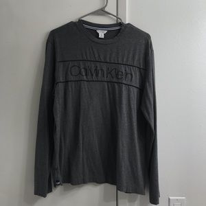 Calvin Klein Medium Grey Chest Logo Long Sleeve